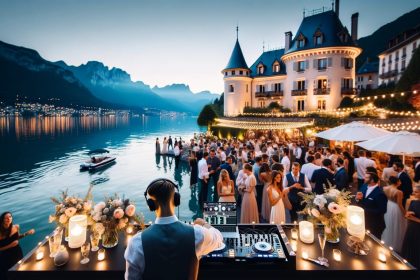 Image illustrant un DJ professionnel pour mariage à Annecy, orchestrant une atmosphère musicale mémorable