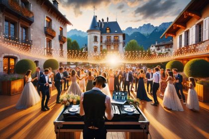 Image illustrant un DJ professionnel pour mariage à Chambéry, orchestrant une atmosphère musicale mémorable"