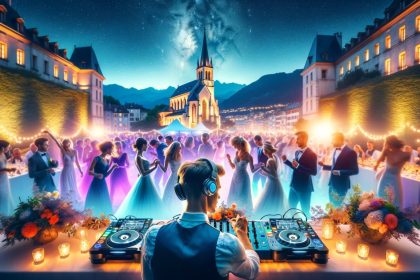 Image représentant un DJ professionnel pour mariage à Grenoble, créant une atmosphère musicale exceptionnelle