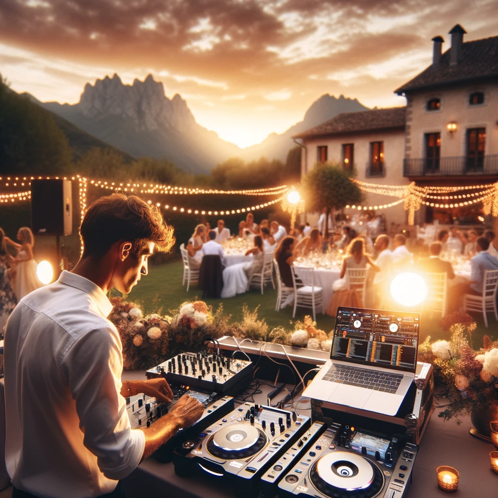 DJ professionnel animant un mariage en Auvergne Rhône-Alpes, moments de bonheur partagé