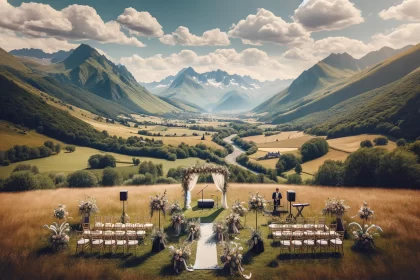 Animation de mariage en extérieur en Auvergne Rhône-Alpes, ambiance romantique et festive