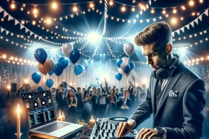 DJ expérimenté animant un anniversaire avec enthousiasme et énergie