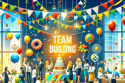 Équipe participant à un team building festif avec des jeux et des activités ludiques